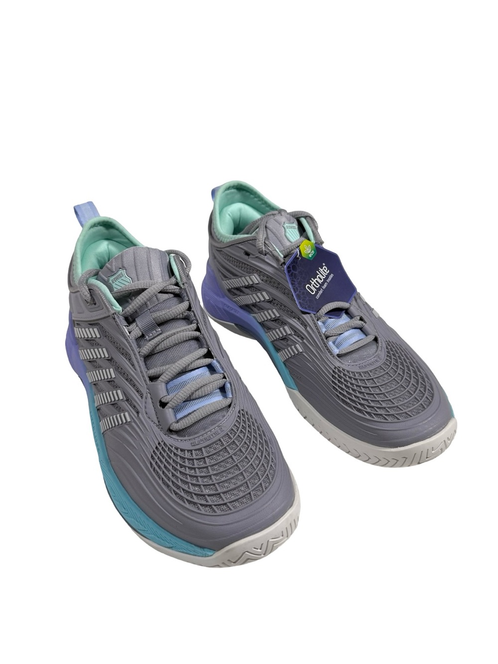 K-Swiss Hypercourt Express 2 Womens 8.5 Gray Lilac Tennis Pickleball Sneakers